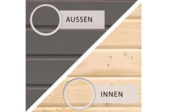 KARIBU Gartenhaus Radeburg 1, Terragrau, Fichtenholz 40mm, 664 X 309 X 229,5 Cm, Pultdach, Anbau 3,3m 15 KARIBU Gartenhaus Radeburg 1, Terragrau, Fichtenholz 40mm, 664 X 309 X 229,5 Cm, Pultdach, Anbau 3,3m -Gartenmoebel Verkaufs-Shop 30474 2 04.jpg