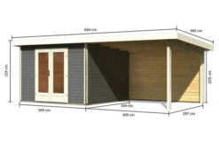 KARIBU Gartenhaus Radeburg 1, Terragrau, Fichtenholz 40mm, 664 X 309 X 229,5 Cm, Pultdach, Anbau 3,3m Mit Rückwand 16 KARIBU Gartenhaus Radeburg 1, Terragrau, Fichtenholz 40mm, 664 X 309 X 229,5 Cm, Pultdach, Anbau 3,3m Mit Rückwand -Gartenmoebel Verkaufs-Shop 30475 2 05.jpg