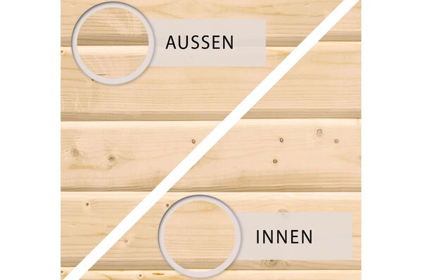 KARIBU Gartenhaus Radeburg 2, Naturbelassen, Fichtenholz 40mm, 406 X 309 X 229,5 Cm, Pultdach, Inkl. 2 Drehkippfenster 8 KARIBU Gartenhaus Radeburg 2, Naturbelassen, Fichtenholz 40mm, 406 X 309 X 229,5 Cm, Pultdach, Inkl. 2 Drehkippfenster – Bild 6