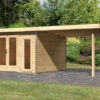 KARIBU Gartenhaus Radeburg 2, Naturbelassen, Fichtenholz 40mm, 724 X 309 X 229,5 Cm, Pultdach, Anbau 3,3m 2 KARIBU Gartenhaus Radeburg 2, Naturbelassen, Fichtenholz 40mm, 724 X 309 X 229,5 Cm, Pultdach, Anbau 3,3m -Gartenmoebel Verkaufs-Shop 30477 1 01.jpg