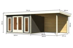 KARIBU Gartenhaus Radeburg 2, Terragrau, Fichtenholz 40mm, 724 X 309 X 229,5 Cm, Pultdach, Anbau 3,3m Mit Rückwand 17 KARIBU Gartenhaus Radeburg 2, Terragrau, Fichtenholz 40mm, 724 X 309 X 229,5 Cm, Pultdach, Anbau 3,3m Mit Rückwand -Gartenmoebel Verkaufs-Shop 30478 2 05.jpg