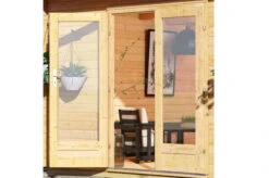 KARIBU Gartenhaus Radeburg 3, Naturbelassen, Fichtenholz 40mm, 724 X 369 X 229,5 Cm, Pultdach, Anbau 3,3m 16 KARIBU Gartenhaus Radeburg 3, Naturbelassen, Fichtenholz 40mm, 724 X 369 X 229,5 Cm, Pultdach, Anbau 3,3m -Gartenmoebel Verkaufs-Shop 30479 1 03.jpg