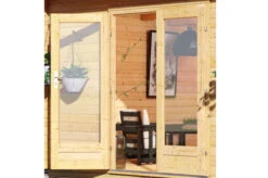 KARIBU Terrassenhaus Radeburg 5, Naturbelassen, Fichtenholz 38mm, 560 X 368 X 254 Cm, Flachdach 16 KARIBU Terrassenhaus Radeburg 5, Naturbelassen, Fichtenholz 38mm, 560 X 368 X 254 Cm, Flachdach -Gartenmoebel Verkaufs-Shop 30482 1 03.jpg