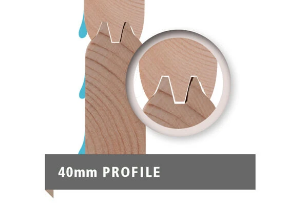 KARIBU Terrassenhaus Radeburg 5, Naturbelassen, Fichtenholz 38mm, 560 X 368 X 254 Cm, Flachdach 10 KARIBU Terrassenhaus Radeburg 5, Naturbelassen, Fichtenholz 38mm, 560 X 368 X 254 Cm, Flachdach – Bild 8