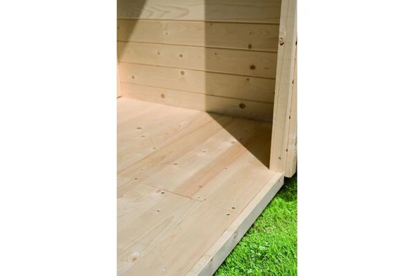 KARIBU Terrassenhaus Radeburg 5, Terragrau, Fichtenholz 38mm, 560 X 368 X 254 Cm, Flachdach 10 KARIBU Terrassenhaus Radeburg 5, Terragrau, Fichtenholz 38mm, 560 X 368 X 254 Cm, Flachdach – Bild 8