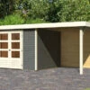KARIBU Gartenhaus Askola 5, Terragrau, Fichtenholz 19mm, 554 X 246 X 211 Cm, Flachdach, Anbau 2,4m Mit Rückwand 1 KARIBU Gartenhaus Askola 5, Terragrau, Fichtenholz 19mm, 554 X 246 X 211 Cm, Flachdach, Anbau 2,4m Mit Rückwand -Gartenmoebel Verkaufs-Shop 30537 10 01.jpg