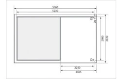 KARIBU Gartenhaus Askola 6, Naturbelassen, Fichtenholz 19mm, 334 X 306 X 216 Cm, Flachdach, Anbau 2,4m Mit Rückwand 17 KARIBU Gartenhaus Askola 6, Naturbelassen, Fichtenholz 19mm, 334 X 306 X 216 Cm, Flachdach, Anbau 2,4m Mit Rückwand -Gartenmoebel Verkaufs-Shop 30537 11 06.jpg