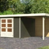 KARIBU Gartenhaus Askola 6, Terragrau, Fichtenholz 19mm, 334 X 306 X 216 Cm, Flachdach, Anbau 2,4m Mit Rückwand 1 KARIBU Gartenhaus Askola 6, Terragrau, Fichtenholz 19mm, 334 X 306 X 216 Cm, Flachdach, Anbau 2,4m Mit Rückwand -Gartenmoebel Verkaufs-Shop 30537 12 01.jpg