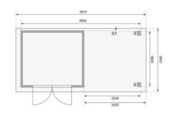 KARIBU Gartenhaus Askola 3, Terragrau, Fichtenholz 19mm, 491 X 217 X 211 Cm, Flachdach, Anbau 2,4m Mit Rückwand -Gartenmoebel Verkaufs-Shop 30537 4 07.jpg