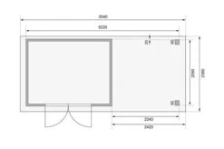 KARIBU Gartenhaus Askola 4, Naturbelassen, Fichtenholz 19mm, 554 X 217 X 211 Cm, Flachdach, Anbau 2,4m Mit Rückwand 17 KARIBU Gartenhaus Askola 4, Naturbelassen, Fichtenholz 19mm, 554 X 217 X 211 Cm, Flachdach, Anbau 2,4m Mit Rückwand -Gartenmoebel Verkaufs-Shop 30537 7 06.jpg