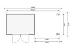 KARIBU Gartenhaus Askola 5, Naturbelassen, Fichtenholz 19mm, 554 X 246 X 211 Cm, Flachdach, Anbau 2,4m Mit Rückwand 17 KARIBU Gartenhaus Askola 5, Naturbelassen, Fichtenholz 19mm, 554 X 246 X 211 Cm, Flachdach, Anbau 2,4m Mit Rückwand -Gartenmoebel Verkaufs-Shop 30537 9 06.jpg