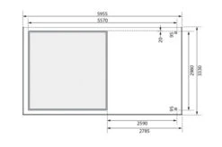 KARIBU Gartenhaus Askola 6, Naturbelassen, Fichtenholz 19mm, 591,5 X 306 X 216 Cm, Flachdach, Seitlicher Anbau 2,8m -Gartenmoebel Verkaufs-Shop 30539 3 06.jpg