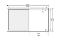 KARIBU Gartenhaus Askola 6, Terragrau, Fichtenholz 19mm, 591,5 X 306 X 216 Cm, Flachdach, Seitlicher Anbau 2,8m 17 KARIBU Gartenhaus Askola 6, Terragrau, Fichtenholz 19mm, 591,5 X 306 X 216 Cm, Flachdach, Seitlicher Anbau 2,8m -Gartenmoebel Verkaufs-Shop 30539 4 06.jpg