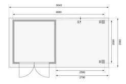 KARIBU Gartenhaus Askola2 , Naturbelassen, Fichtenholz 19mm, 504,5 X 217 X 211 Cm, Flachdach, Seitlicher Anbau 2,8m Mit Rückwand 17 KARIBU Gartenhaus Askola2 , Naturbelassen, Fichtenholz 19mm, 504,5 X 217 X 211 Cm, Flachdach, Seitlicher Anbau 2,8m Mit Rückwand -Gartenmoebel Verkaufs-Shop 30540 1 06.jpg