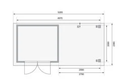 KARIBU Gartenhaus Askola 3, Naturbelassen, Fichtenholz 19mm, 528,5 X 217 X 211 Cm, Flachdach, Seitlicher Anbau 2,8m Mit Rückwand 17 KARIBU Gartenhaus Askola 3, Naturbelassen, Fichtenholz 19mm, 528,5 X 217 X 211 Cm, Flachdach, Seitlicher Anbau 2,8m Mit Rückwand -Gartenmoebel Verkaufs-Shop 30540 3 06.jpg