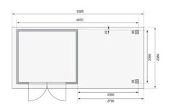 KARIBU Gartenhaus Askola 3, Terragrau, Fichtenholz 19mm, 528,5 X 217 X 211 Cm, Flachdach, Seitlicher Anbau 2,8m Mit Rückwand 17 KARIBU Gartenhaus Askola 3, Terragrau, Fichtenholz 19mm, 528,5 X 217 X 211 Cm, Flachdach, Seitlicher Anbau 2,8m Mit Rückwand -Gartenmoebel Verkaufs-Shop 30540 4 06.jpg
