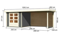 KARIBU Gartenhaus Askola 3,5, Terragrau, Fichtenholz 19mm, 528,5 X 246 X 211 Cm, Flachdach, Seitlicher Anbau 2,8m Mit Rückwand 17 KARIBU Gartenhaus Askola 3,5, Terragrau, Fichtenholz 19mm, 528,5 X 246 X 211 Cm, Flachdach, Seitlicher Anbau 2,8m Mit Rückwand -Gartenmoebel Verkaufs-Shop 30540 6 05.jpg
