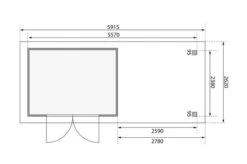 KARIBU Gartenhaus Askola 5, Naturbelassen, Fichtenholz 19mm, 591,5 X 246 X 211 Cm, Flachdach, Seitlicher Anbau 2,8m Mit Rückwand 17 KARIBU Gartenhaus Askola 5, Naturbelassen, Fichtenholz 19mm, 591,5 X 246 X 211 Cm, Flachdach, Seitlicher Anbau 2,8m Mit Rückwand -Gartenmoebel Verkaufs-Shop 30540 9 06.jpg