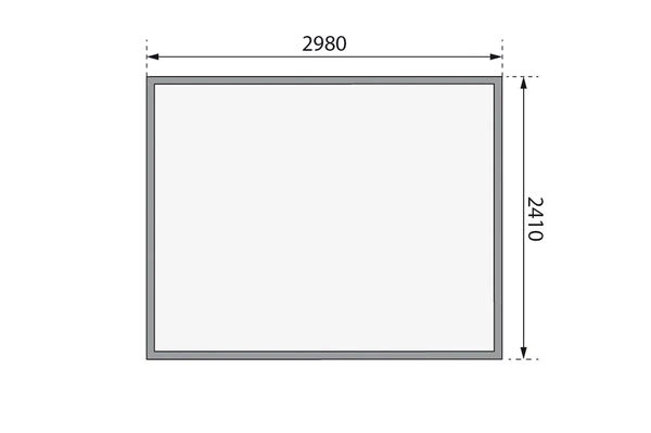 KARIBU Gartenhaus Kerko 5, Naturbelassen, Fichtenholz 19mm, 329 X 246 X 210 Cm, Flachdach, Doppelflügeltür 8 KARIBU Gartenhaus Kerko 5, Naturbelassen, Fichtenholz 19mm, 329 X 246 X 210 Cm, Flachdach, Doppelflügeltür – Bild 6
