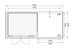 KARIBU Gartenhaus Kerko 5, Terragrau, Fichtenholz 19mm, 554 X 246 X 210 Cm, Flachdach, Anbau 2,4m 17 KARIBU Gartenhaus Kerko 5, Terragrau, Fichtenholz 19mm, 554 X 246 X 210 Cm, Flachdach, Anbau 2,4m -Gartenmoebel Verkaufs-Shop 30543 2 06.jpg