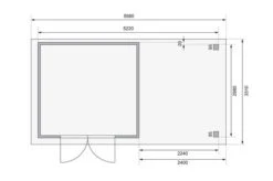 KARIBU Gartenhaus Kerko 6, Naturbelassen, Fichtenholz 19mm, 558 X 306 X 216 Cm, Flachdach, Anbau 2,4m 19 KARIBU Gartenhaus Kerko 6, Naturbelassen, Fichtenholz 19mm, 558 X 306 X 216 Cm, Flachdach, Anbau 2,4m -Gartenmoebel Verkaufs-Shop 30543 3 07.jpg