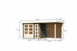 KARIBU Gartenhaus Kerko 3, Terragrau, Fichtenholz 19mm, 508 X 217 X 211 Cm, Flachdach, Anbau 2,4m Mit Rückwand 16 KARIBU Gartenhaus Kerko 3, Terragrau, Fichtenholz 19mm, 508 X 217 X 211 Cm, Flachdach, Anbau 2,4m Mit Rückwand -Gartenmoebel Verkaufs-Shop 30544 2 05.jpg