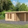 KARIBU Gartenhaus Kerko 4, Naturbelassen, Fichtenholz 19mm, 554 X 217 X 211 Cm, Flachdach, Anbau 2,4m Mit Rückwand 2 KARIBU Gartenhaus Kerko 4, Naturbelassen, Fichtenholz 19mm, 554 X 217 X 211 Cm, Flachdach, Anbau 2,4m Mit Rückwand -Gartenmoebel Verkaufs-Shop 30544 3 01.jpg