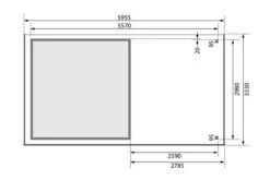 KARIBU Gartenhaus Kerko 6, Terragrau, Fichtenholz 19mm, 334 X 306 X 216 Cm, Flachdach, Anbau 2,8m -Gartenmoebel Verkaufs-Shop 30546 4 06.jpg