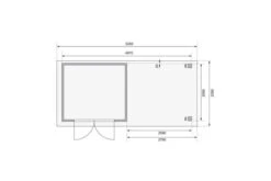 KARIBU Gartenhaus Kerko 3, Naturbelassen, Fichtenholz 19mm, 528,5 X 217 X 211 Cm, Flachdach, Anbau 2,8m Mit Rückwand -Gartenmoebel Verkaufs-Shop 30547 1 06.jpg