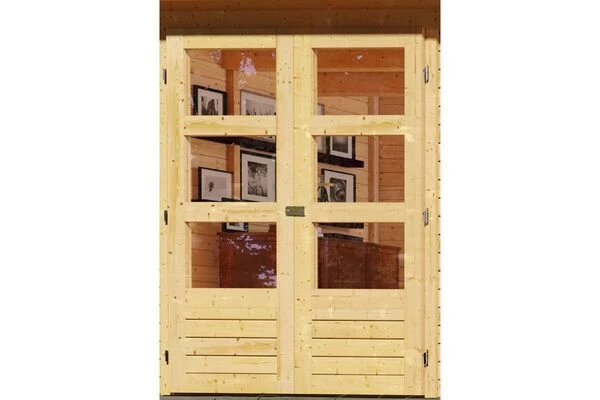 KARIBU Gartenhaus Kerko 5, Naturbelassen, Fichtenholz 19mm, 591,5 X 246 X 210 Cm, Flachdach, Anbau 2,8m Mit Rückwand 3 KARIBU Gartenhaus Kerko 5, Naturbelassen, Fichtenholz 19mm, 591,5 X 246 X 210 Cm, Flachdach, Anbau 2,8m Mit Rückwand – Bild 2