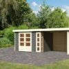 KARIBU Gartenhaus Kerko 5, Terragrau, Fichtenholz 19mm, 591,5 X 246 X 210 Cm, Flachdach, Anbau 2,8m Mit Rück- Und Seitenwand 2 KARIBU Gartenhaus Kerko 5, Terragrau, Fichtenholz 19mm, 591,5 X 246 X 210 Cm, Flachdach, Anbau 2,8m Mit Rück- Und Seitenwand -Gartenmoebel Verkaufs-Shop 30548 2 01.jpg