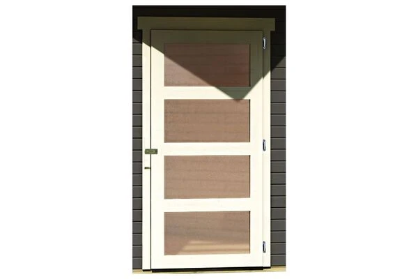 KARIBU Gartenhaus Schwandorf 5, Terragrau, Fichtenholz 19mm, 493 X 246 X 218 Cm, Flachdach, Anbau 2,4m Mit Rückwand 4 KARIBU Gartenhaus Schwandorf 5, Terragrau, Fichtenholz 19mm, 493 X 246 X 218 Cm, Flachdach, Anbau 2,4m Mit Rückwand – Bild 2