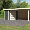 KARIBU Gartenhaus Schwandorf 3, Terragrau, Fichtenholz 19mm, 504,5 X 217 X 218 Cm, Flachdach, Anbau 2,8m Mit Rückwand 2 KARIBU Gartenhaus Schwandorf 3, Terragrau, Fichtenholz 19mm, 504,5 X 217 X 218 Cm, Flachdach, Anbau 2,8m Mit Rückwand -Gartenmoebel Verkaufs-Shop 30551 2 01.jpg