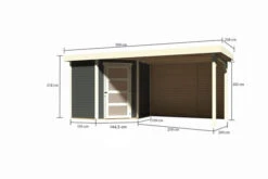 KARIBU Gartenhaus Schwandorf 3, Terragrau, Fichtenholz 19mm, 504,5 X 217 X 218 Cm, Flachdach, Anbau 2,8m Mit Rückwand 16 KARIBU Gartenhaus Schwandorf 3, Terragrau, Fichtenholz 19mm, 504,5 X 217 X 218 Cm, Flachdach, Anbau 2,8m Mit Rückwand -Gartenmoebel Verkaufs-Shop 30551 2 05.jpg