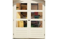 KARIBU Gartenhaus Amberg 3, Terragrau, Fichtenholz 19mm, 272 X 186 X 209 Cm, Satteldach, Doppelflügeltür 14 KARIBU Gartenhaus Amberg 3, Terragrau, Fichtenholz 19mm, 272 X 186 X 209 Cm, Satteldach, Doppelflügeltür -Gartenmoebel Verkaufs-Shop 30553 1 03.jpg