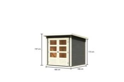 KARIBU Gartenhaus Stockach 2, Terragrau, Fichtenholz 19mm, 212 X 186 X 197 Cm, Pultdach, Doppelflügeltür -Gartenmoebel Verkaufs-Shop 30554 2 05.jpg