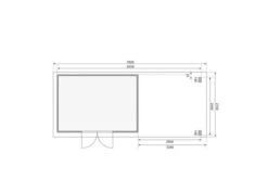 KARIBU Gartenhaus Kandern 7, Terragrau, Fichtenholz 28mm, 702 X 244 X 222 Cm, Pultdach, Anbau 3,2m 17 KARIBU Gartenhaus Kandern 7, Terragrau, Fichtenholz 28mm, 702 X 244 X 222 Cm, Pultdach, Anbau 3,2m -Gartenmoebel Verkaufs-Shop 30558 2 06.jpg