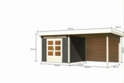 KARIBU Gartenhaus Kandern6 , Terragrau, Fichtenholz 28mm, 612 X 274 X 222 Cm, Pultdach, Anbau 3,2m Mit Rückwand -Gartenmoebel Verkaufs-Shop 30559 2 05.jpg