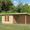 KARIBU Gartenhaus Northeim 3, Naturbelassen, Fichtenholz 40mm, 664 X 309 X 229 Cm, Pultdach, Anbau 3m Mit Rückwand 2 KARIBU Gartenhaus Northeim 3, Naturbelassen, Fichtenholz 40mm, 664 X 309 X 229 Cm, Pultdach, Anbau 3m Mit Rückwand -Gartenmoebel Verkaufs-Shop 30561 1 01.jpg