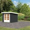KARIBU Gartenhaus Bastrup 4, Anthrazit, Fichtenholz 28mm, 237 X 297 X 222 Cm, Pultdach, Eco Doppelflügeltür 2 KARIBU Gartenhaus Bastrup 4, Anthrazit, Fichtenholz 28mm, 237 X 297 X 222 Cm, Pultdach, Eco Doppelflügeltür -Gartenmoebel Verkaufs-Shop 30562 3 01.jpg