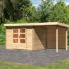 KARIBU Gartenhaus Bastrup3 , Naturbelassen, Fichtenholz 28mm, 514,5 X 237 X 220 Cm, Pultdach, Anbau 2m Mit Rückwand -Gartenmoebel Verkaufs-Shop 30563 2 01.jpg
