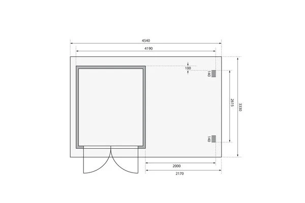 KARIBU Gartenhaus Bastrup4 , Naturbelassen, Fichtenholz 28mm, 454,5 X 297 X 222 Cm, Pultdach, Anbau 2m Mit Rückwand 8 KARIBU Gartenhaus Bastrup4 , Naturbelassen, Fichtenholz 28mm, 454,5 X 297 X 222 Cm, Pultdach, Anbau 2m Mit Rückwand – Bild 6