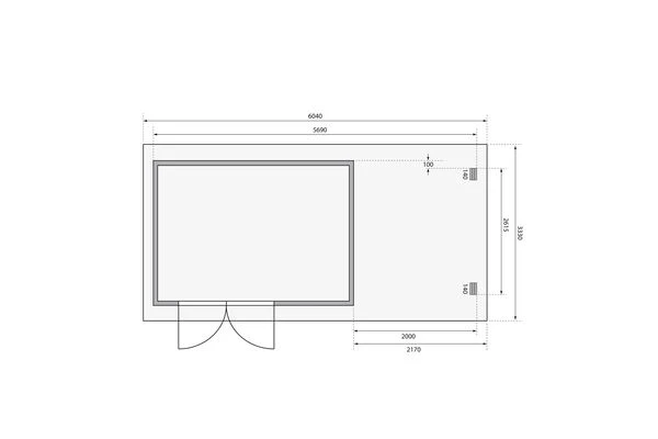 KARIBU Gartenhaus Bastrup8 , Naturbelassen, Fichtenholz 28mm, 604,5 X 297 X 222 Cm, Pultdach, Anbau 2m Mit Rückwand 8 KARIBU Gartenhaus Bastrup8 , Naturbelassen, Fichtenholz 28mm, 604,5 X 297 X 222 Cm, Pultdach, Anbau 2m Mit Rückwand – Bild 6