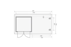 KARIBU Gartenhaus Bastrup2 , Naturbelassen, Fichtenholz 28mm, 554 X 237 X 220 Cm, Pultdach, Anbau 3m Mit Rückwand -Gartenmoebel Verkaufs-Shop 30566 1 06.jpg