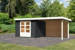 KARIBU Gartenhaus Bastrup3 , Anthrazit, Fichtenholz 28mm, 641x 237 X 220 Cm, Pultdach, Anbau 3m Mit Rückwand 14 KARIBU Gartenhaus Bastrup3 , Anthrazit, Fichtenholz 28mm, 641x 237 X 220 Cm, Pultdach, Anbau 3m Mit Rückwand -Gartenmoebel Verkaufs-Shop 30566 4 02.jpg