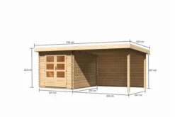 KARIBU Gartenhaus Bastrup4 , Naturbelassen, Fichtenholz 28mm, 554,5 X 297 X 222 Cm, Pultdach, Anbau 3m Mit Rückwand 16 KARIBU Gartenhaus Bastrup4 , Naturbelassen, Fichtenholz 28mm, 554,5 X 297 X 222 Cm, Pultdach, Anbau 3m Mit Rückwand -Gartenmoebel Verkaufs-Shop 30566 5 05.jpg