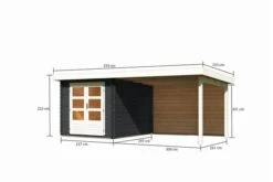 KARIBU Gartenhaus Bastrup 4 , Anthrazit, Fichtenholz 28mm, 554 X 297 X 222 Cm, Pultdach, Anbau 3m Mit Rückwand 16 KARIBU Gartenhaus Bastrup 4 , Anthrazit, Fichtenholz 28mm, 554 X 297 X 222 Cm, Pultdach, Anbau 3m Mit Rückwand -Gartenmoebel Verkaufs-Shop 30566 6 05.jpg