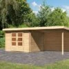 KARIBU Gartenhaus Bastrup5 , Naturbelassen, Fichtenholz 28mm, 614,5 X 297 X 222 Cm, Pultdach, Anbau 3m Mit Rückwand 2 KARIBU Gartenhaus Bastrup5 , Naturbelassen, Fichtenholz 28mm, 614,5 X 297 X 222 Cm, Pultdach, Anbau 3m Mit Rückwand -Gartenmoebel Verkaufs-Shop 30566 7 01.jpg
