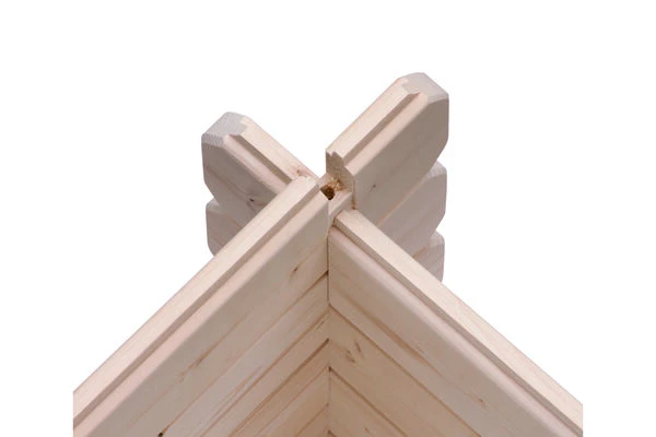 KARIBU Gartenhaus Bastrup 7, Naturbelassen, Fichtenholz 28mm, 774,5 X 297 X 222 Cm, Pultdach, Anbau 4m Mit Rückwand 11 KARIBU Gartenhaus Bastrup 7, Naturbelassen, Fichtenholz 28mm, 774,5 X 297 X 222 Cm, Pultdach, Anbau 4m Mit Rückwand – Bild 9