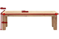 OUTFLEXX Sitzbank, Natur, Recyceltes SLVK-Teakholz, 150 X 40 X 45 Cm -Gartenmoebel Verkaufs-Shop 3 13424 2.jpg